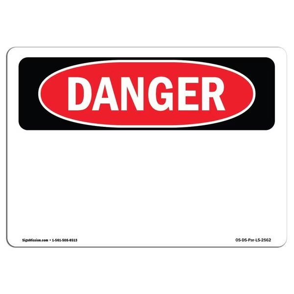 OSHA Sign, Blank Write-On Spanish, 14in X 10in Aluminum, 14